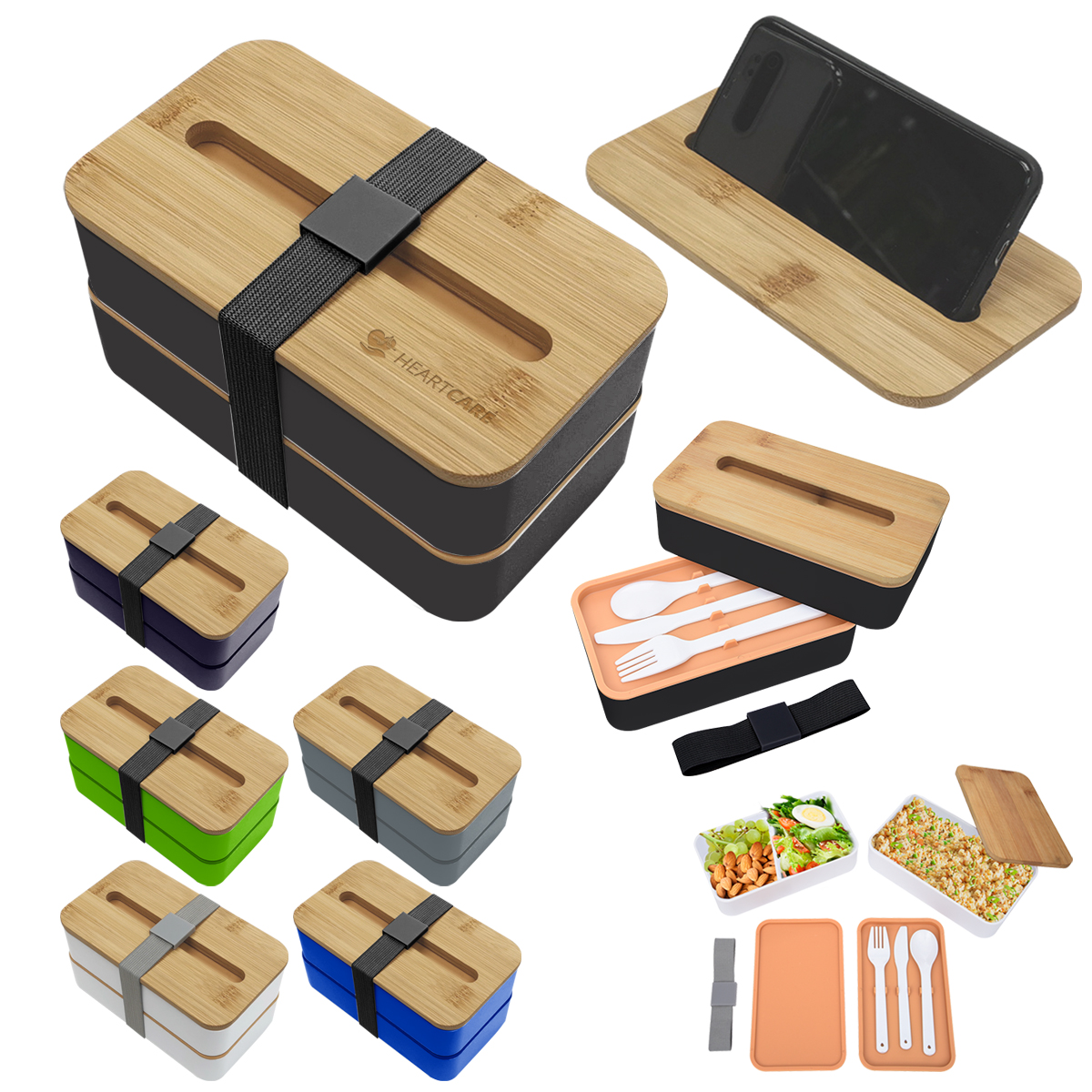 Stackable Bento Box With Phone Stand 1