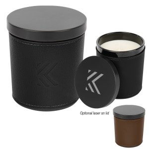 Scented Candle With Leatherette Sleeve 1 Scented Candle With Leatherette Sleeve 1