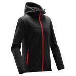 Stormtech Orbiter Men's Softshell Hoody - KSH1 BLACK BRIGHTRED SIDE Stormtech Orbiter Men's Softshell Hoody - KSH1 BLACK BRIGHTRED SIDE