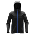 Stormtech Orbiter Men's Softshell Hoody - KSH1 BLACK AZUREBLUE Blank Stormtech Orbiter Men's Softshell Hoody - KSH1 BLACK AZUREBLUE Blank