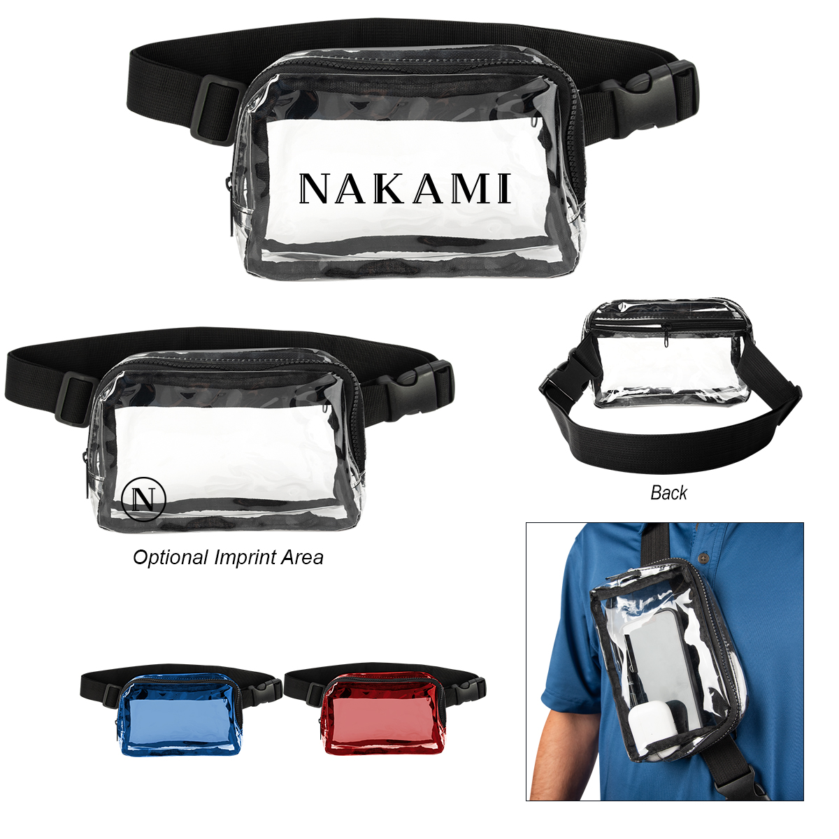 Anywhere Clear Belt Bag 1