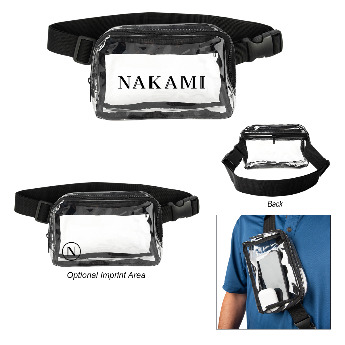 Anywhere Clear Belt Bag 1