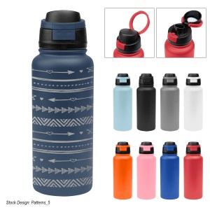32 Oz. Full Laser Pop Sip Recycled Stainless Steel Bottle 1 32 Oz. Full Laser Pop Sip Recycled Stainless Steel Bottle 1