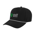 Ryder Ripstop Rpet Rope Cap - 15101 BLKBLKWHT Embroidery Ryder Ripstop Rpet Rope Cap - 15101 BLKBLKWHT Embroidery