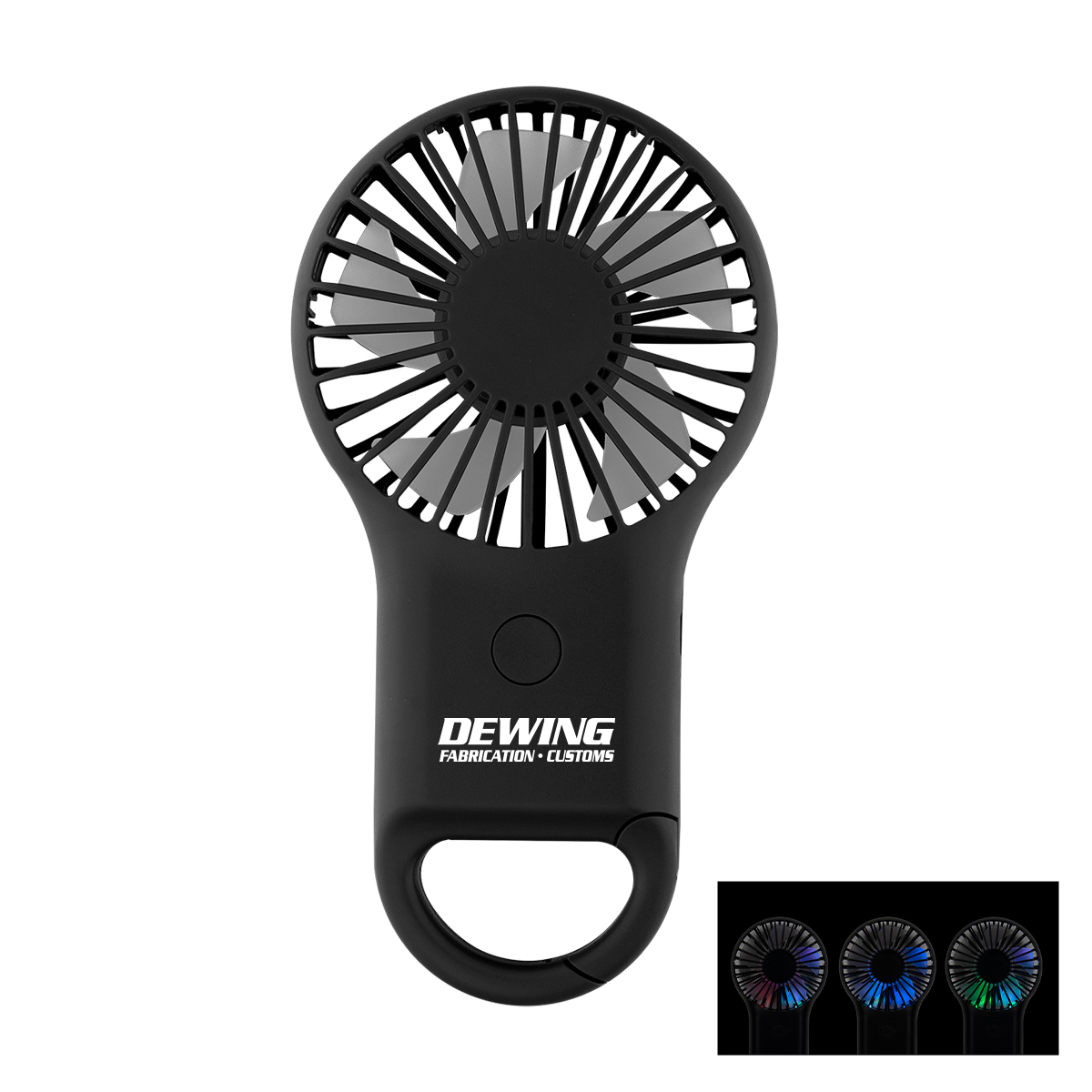 Rechargeable Handheld Fan With Carabiner 2.0 1