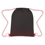 Connect The Dots Non-woven Drawstring Bag - 3376 BLKRED Blank Connect The Dots Non-woven Drawstring Bag - 3376 BLKRED Blank