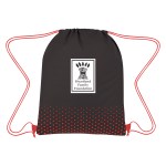 Connect The Dots Non-woven Drawstring Bag - 3376 BLKRED Silkscreen Connect The Dots Non-woven Drawstring Bag - 3376 BLKRED Silkscreen