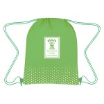 Connect The Dots Non-woven Drawstring Bag - 3376 REDWHT Colorbrite Connect The Dots Non-woven Drawstring Bag - 3376 REDWHT Colorbrite