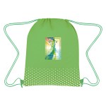 Connect The Dots Non-woven Drawstring Bag - 3376 ROYWHT Blank Connect The Dots Non-woven Drawstring Bag - 3376 ROYWHT Blank