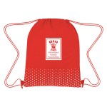 Connect The Dots Non-woven Drawstring Bag - 3376 ROYWHT Colorbrite Connect The Dots Non-woven Drawstring Bag - 3376 ROYWHT Colorbrite