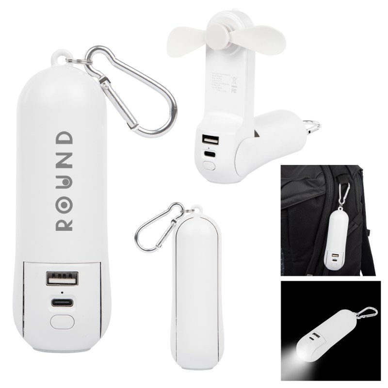 Rechargeable Power Bank With Fan & Flashlight 1 Rechargeable Power Bank With Fan & Flashlight 1