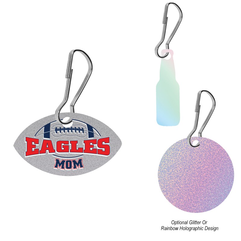 Acrylic Zipper Pull - Custom Shape 2" 1 Acrylic Zipper Pull - Custom Shape 2" 1