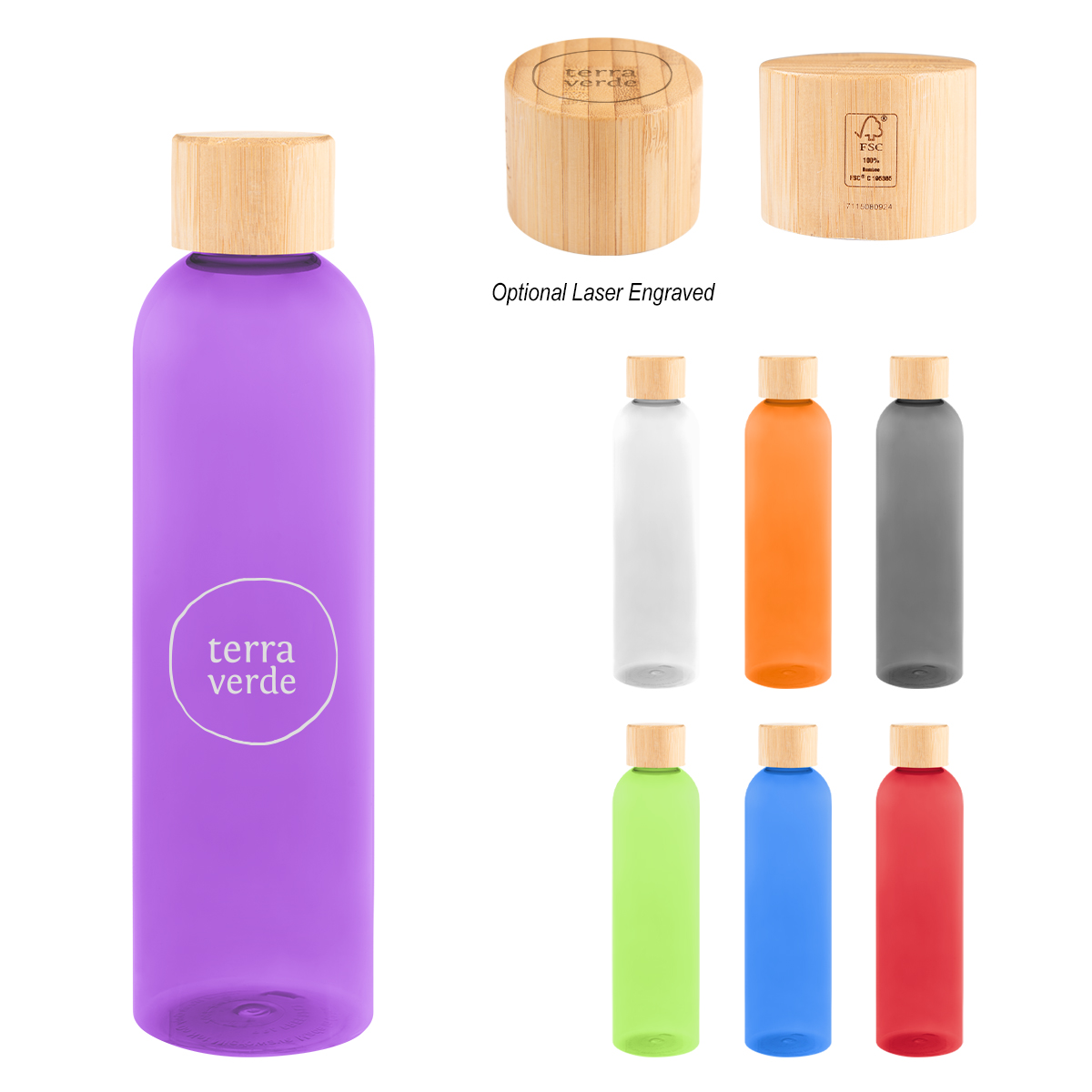 32 Oz. Jordan Rpet Bottle With Bamboo Lid 1