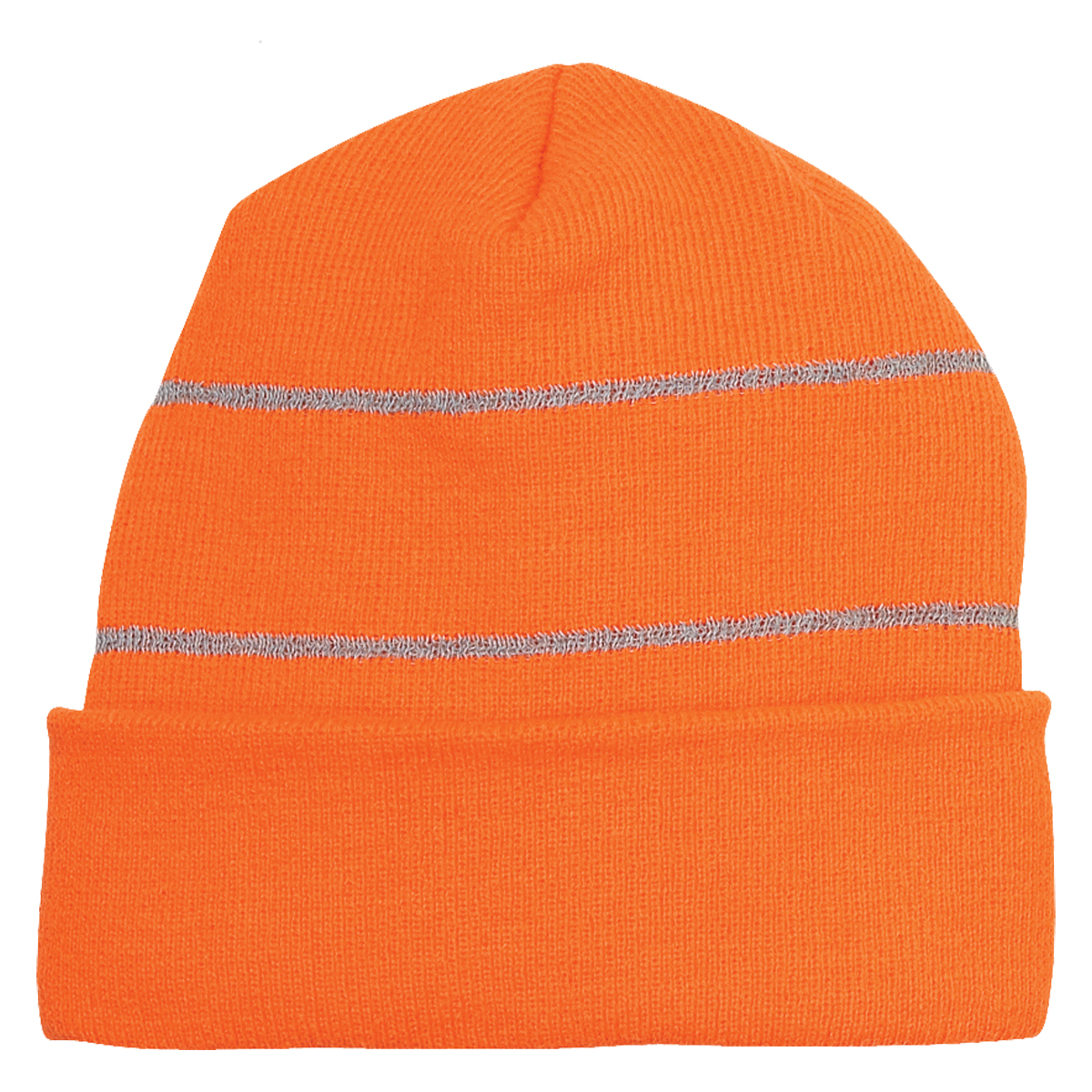 Knit Cuff Beanie With Reflective Stripes 1