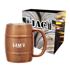 14 Oz. Moscow Mule Barrel Mug With Custom Box 1 14 Oz. Moscow Mule Barrel Mug With Custom Box 1