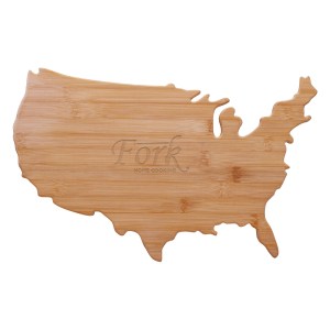 Usa Shape Bamboo Cutting Board 1 Usa Shape Bamboo Cutting Board 1