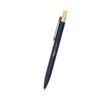 Recycled Aluminum Pen With Bamboo Plunger - 11989 GRA Front Recycled Aluminum Pen With Bamboo Plunger - 11989 GRA Front