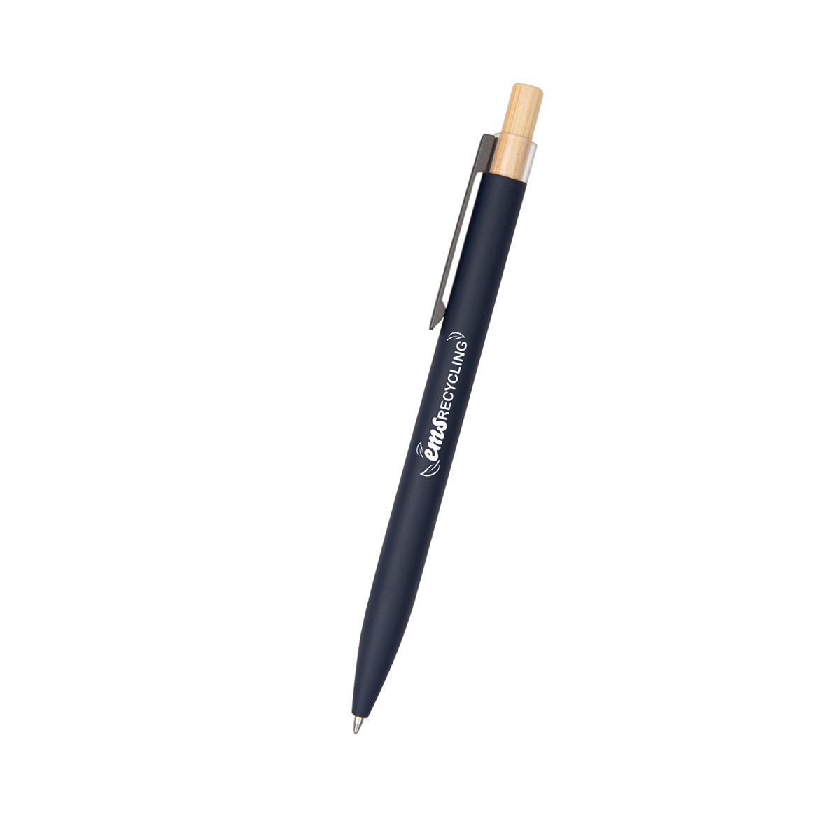 Recycled Aluminum Pen With Bamboo Plunger 1