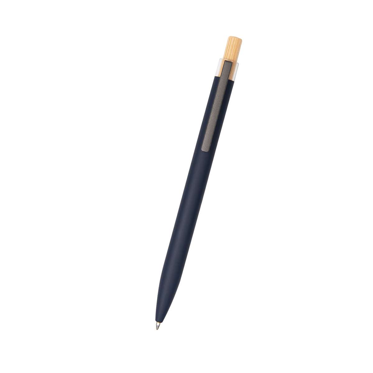 Recycled Aluminum Pen With Bamboo Plunger 1