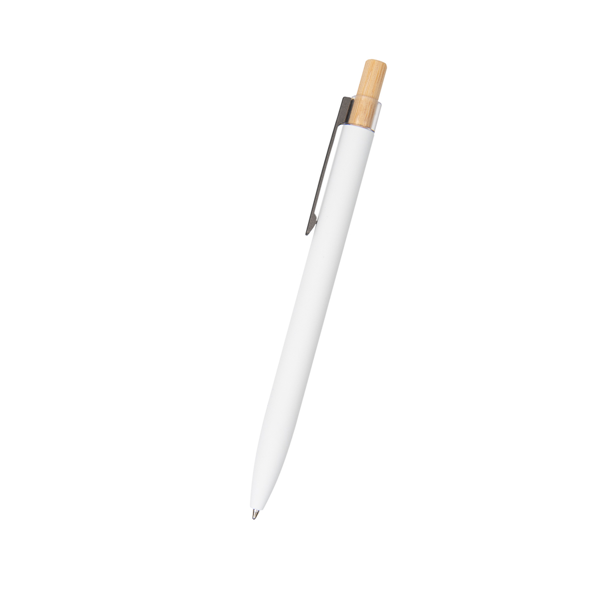 Recycled Aluminum Pen With Bamboo Plunger 1