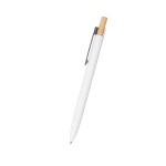 Recycled Aluminum Pen With Bamboo Plunger - 11989 NAV Front Recycled Aluminum Pen With Bamboo Plunger - 11989 NAV Front