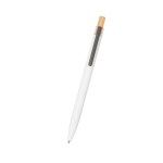 Recycled Aluminum Pen With Bamboo Plunger - 11989 WHT Blank Recycled Aluminum Pen With Bamboo Plunger - 11989 WHT Blank