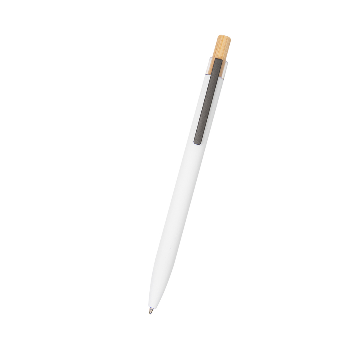 Recycled Aluminum Pen With Bamboo Plunger 1