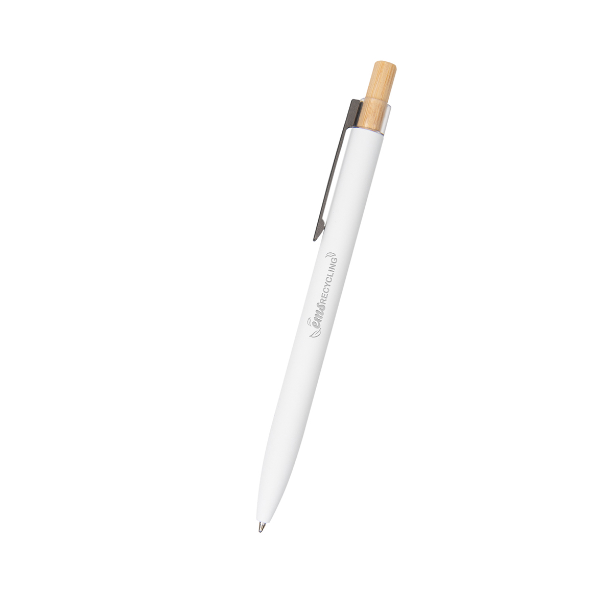 Recycled Aluminum Pen With Bamboo Plunger 1