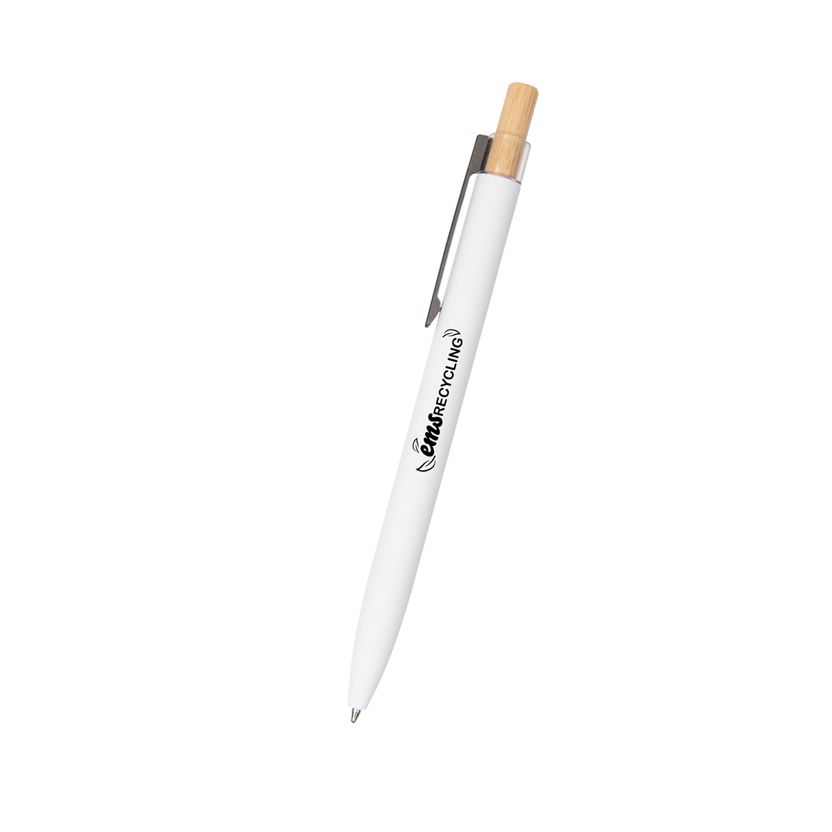 Recycled Aluminum Pen With Bamboo Plunger 1