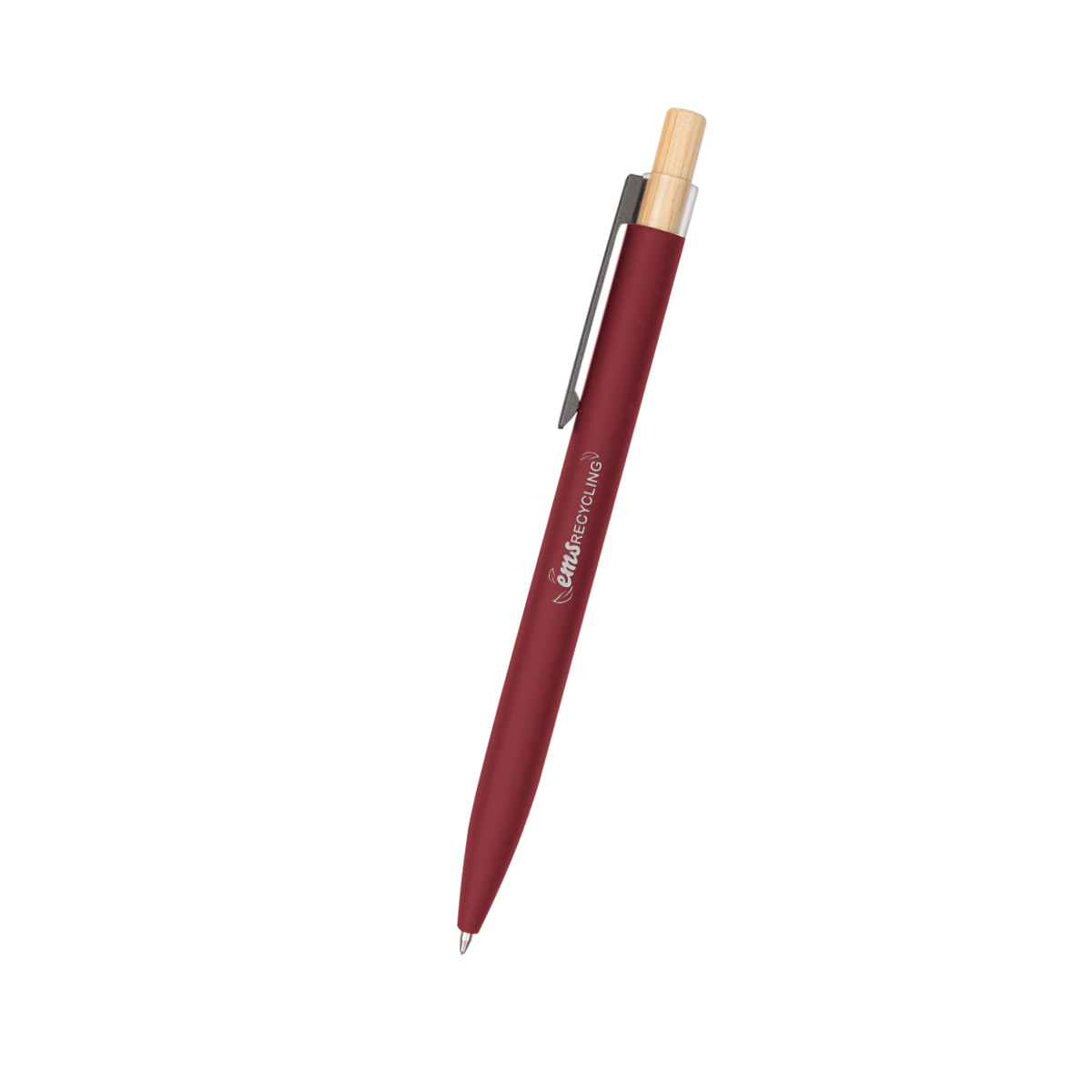 Recycled Aluminum Pen With Bamboo Plunger 1