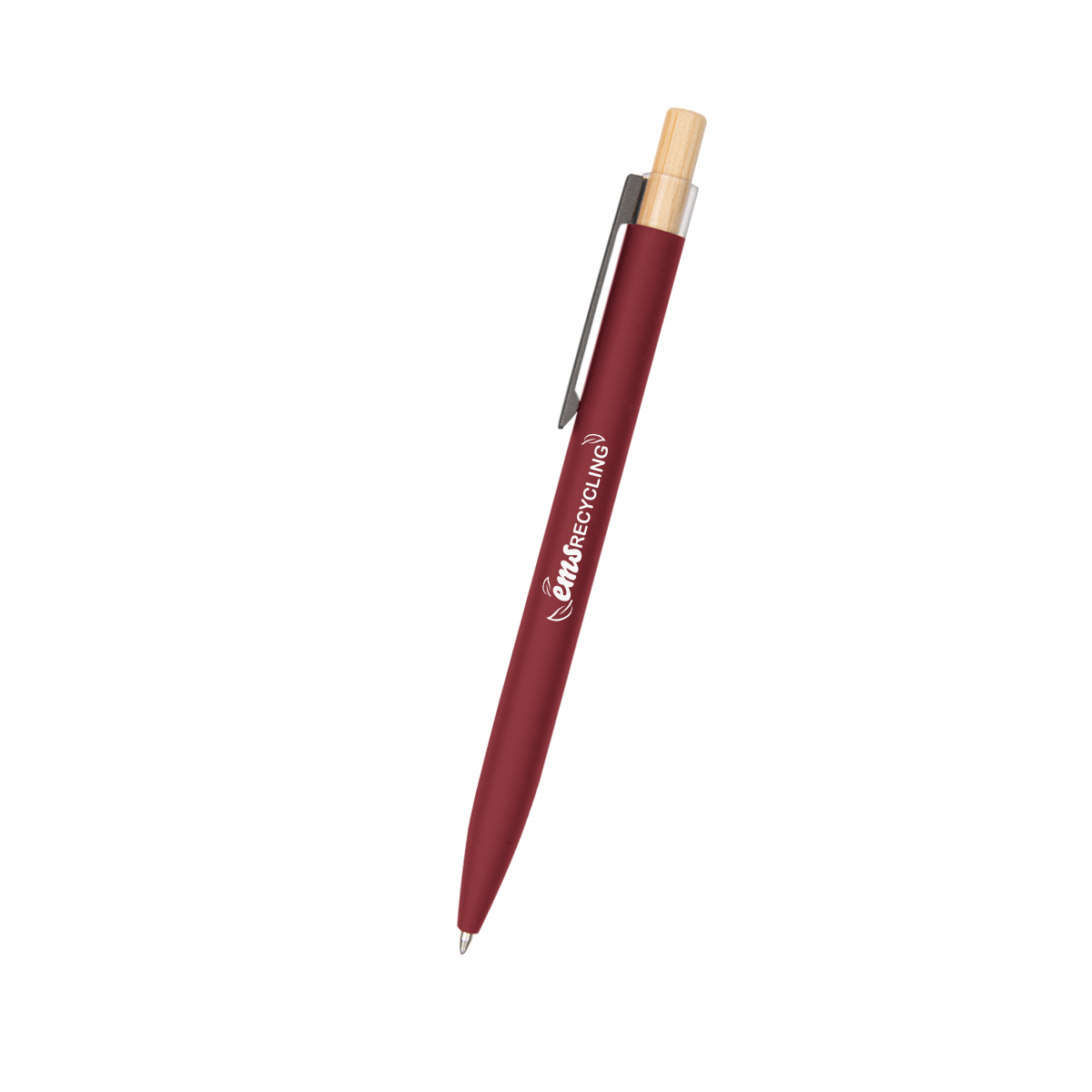 Recycled Aluminum Pen With Bamboo Plunger 1