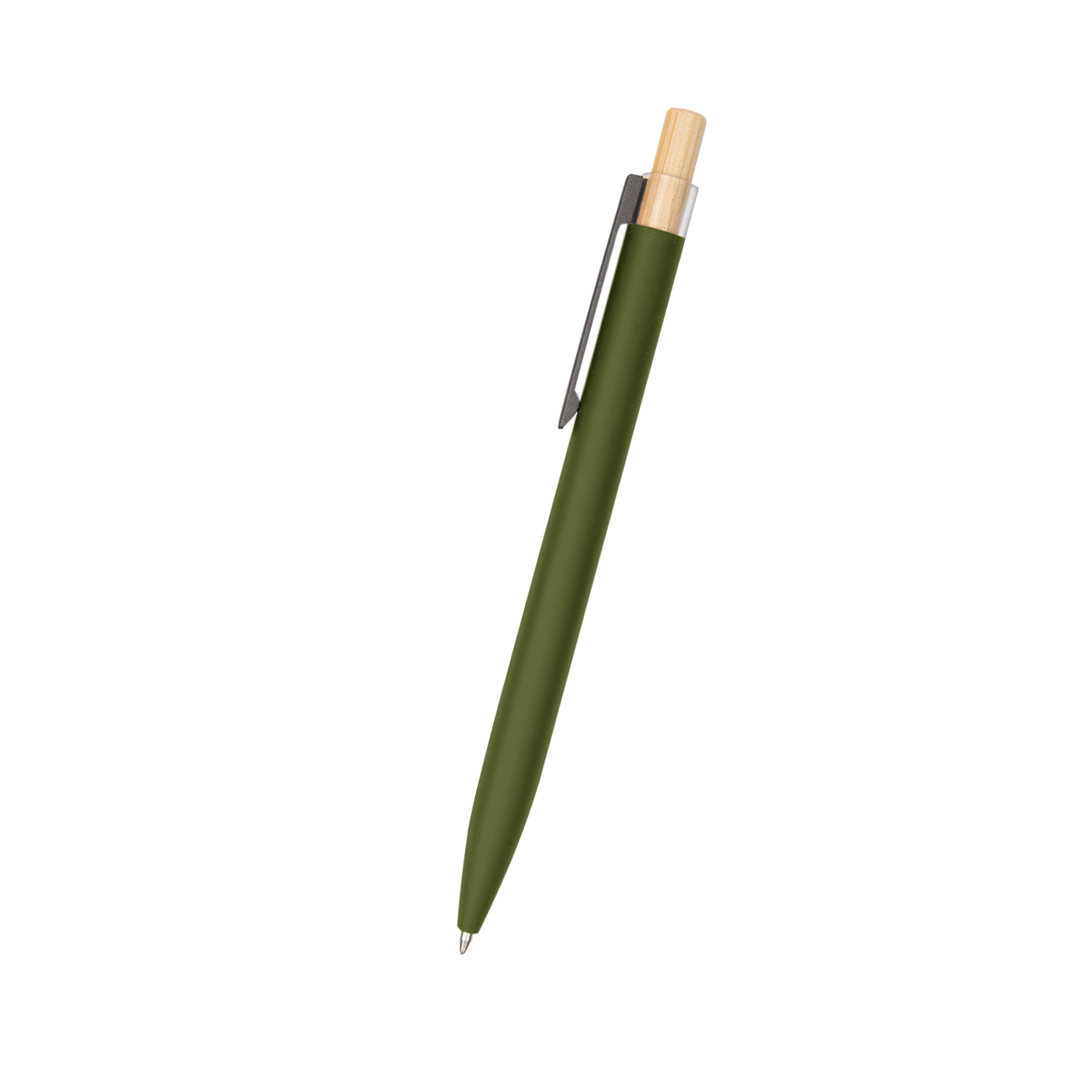 Recycled Aluminum Pen With Bamboo Plunger 1
