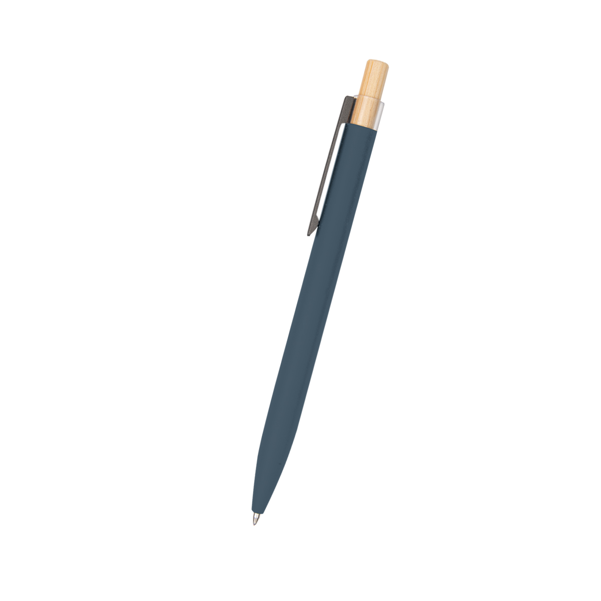 Recycled Aluminum Pen With Bamboo Plunger 1