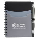 Tri-pocket Notebook & Satin Pen - 6939 GRN Silkscreen Tri-pocket Notebook & Satin Pen - 6939 GRN Silkscreen