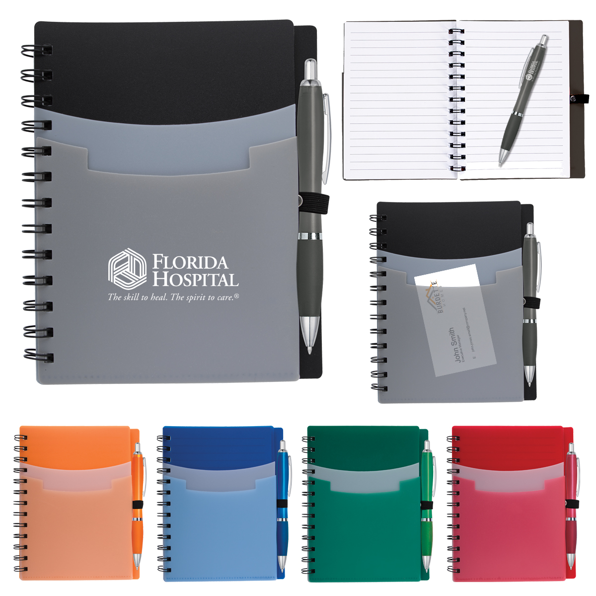 Tri-pocket Notebook & Satin Pen 1