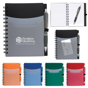 Tri-pocket Notebook & Satin Pen 1 Tri-pocket Notebook & Satin Pen 1
