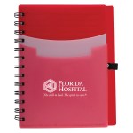 Tri-pocket Notebook & Satin Pen - 6939 BLU Blank Tri-pocket Notebook & Satin Pen - 6939 BLU Blank