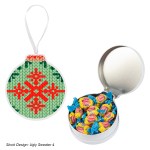 Full Color Ornament Tin With Candy - 1913 WHT Tootsie Colorbrite Full Color Ornament Tin With Candy - 1913 WHT Tootsie Colorbrite