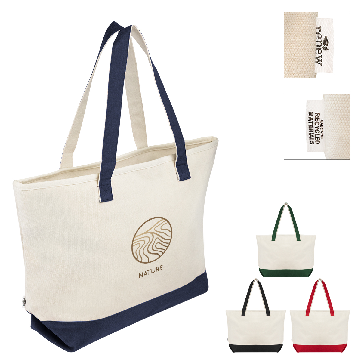 Large Starboard Recycled Cotton Canvas Tote Bag 1