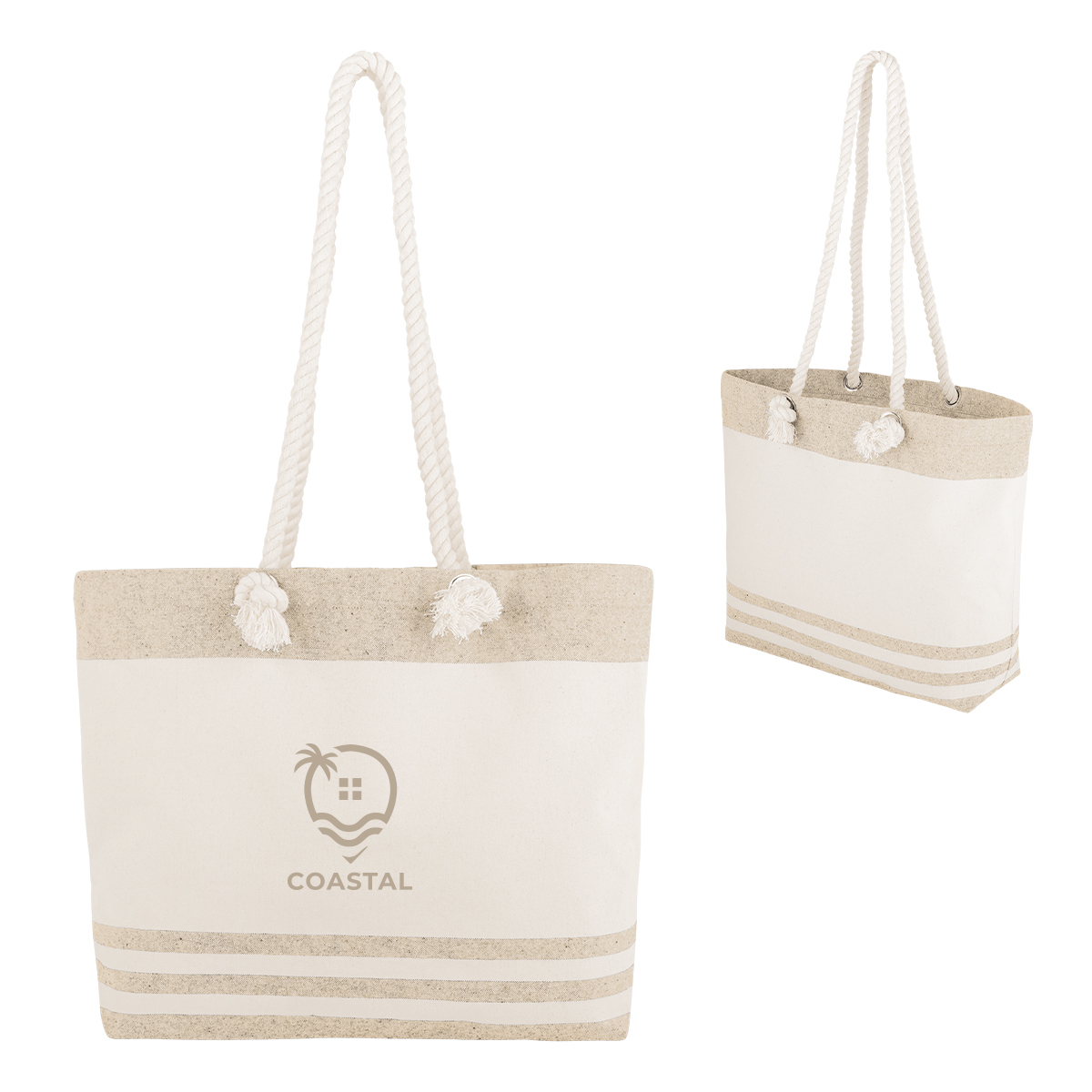 Marlo 10 Oz. Recycled Cotton Tote Bag With Twist Rope Handles 1