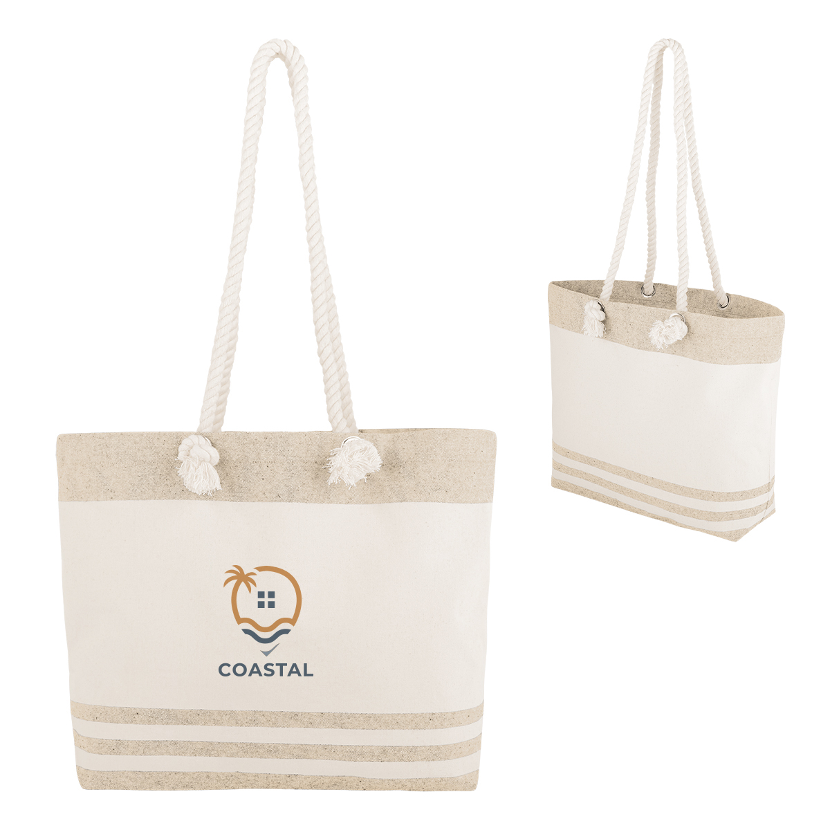 Marlo 10 Oz. Recycled Cotton Tote Bag With Twist Rope Handles 1