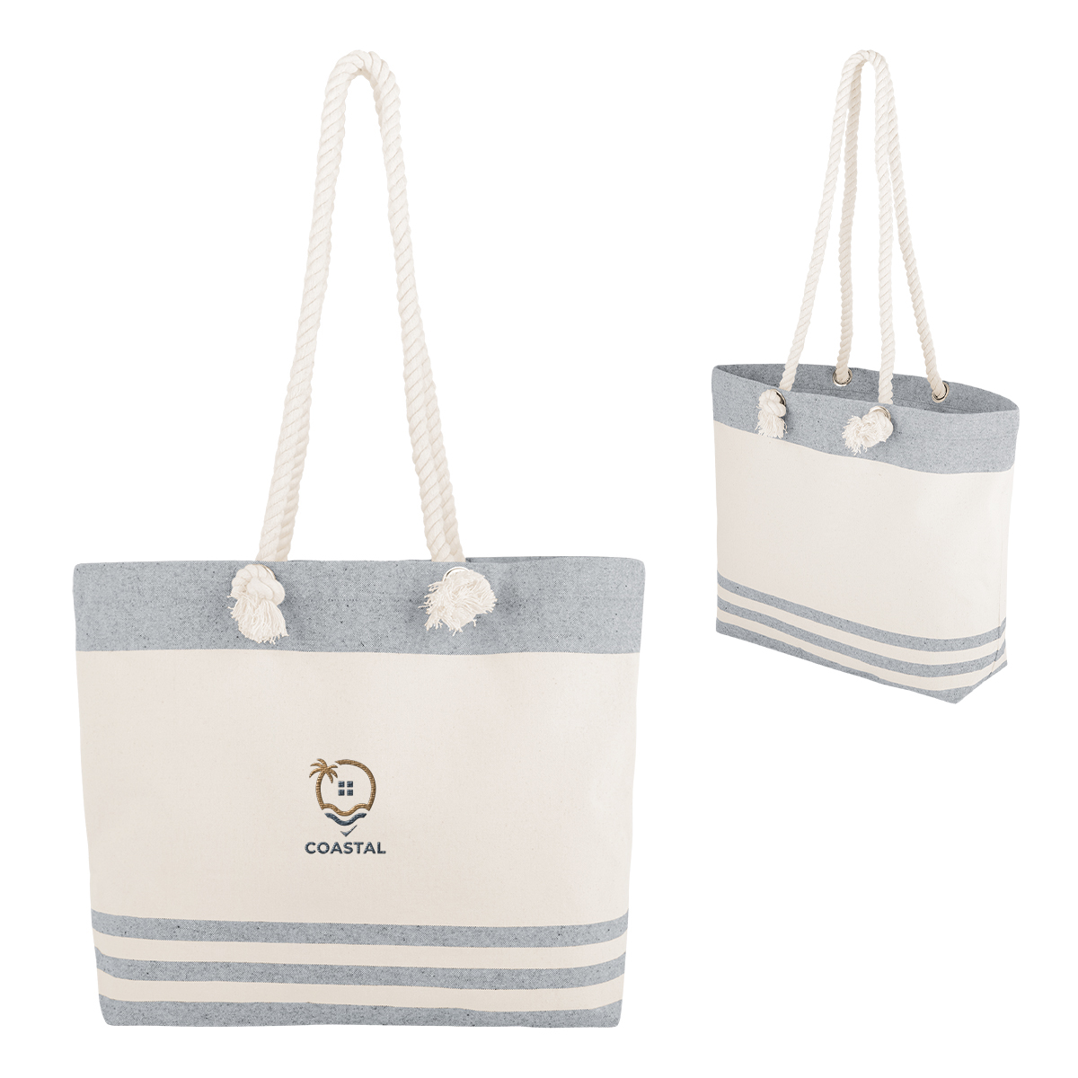 Marlo 10 Oz. Recycled Cotton Tote Bag With Twist Rope Handles 1