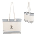 Marlo 10 Oz. Recycled Cotton Tote Bag With Twist Rope Handles - 3925 NATNAV Embroidery Marlo 10 Oz. Recycled Cotton Tote Bag With Twist Rope Handles - 3925 NATNAV Embroidery