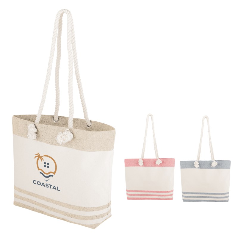 Marlo 10 Oz. Recycled Cotton Tote Bag With Twist Rope Handles 1 Marlo 10 Oz. Recycled Cotton Tote Bag With Twist Rope Handles 1