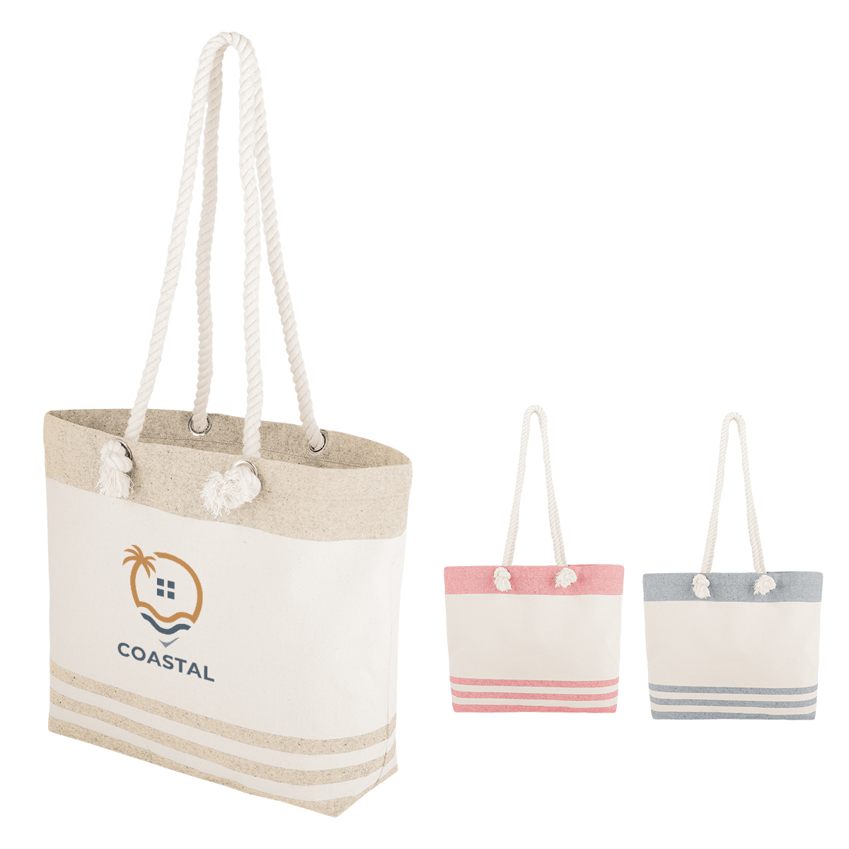 Marlo 10 Oz. Recycled Cotton Tote Bag With Twist Rope Handles 1