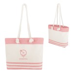 Marlo 10 Oz. Recycled Cotton Tote Bag With Twist Rope Handles - 3925 NATRED Silkscreen Marlo 10 Oz. Recycled Cotton Tote Bag With Twist Rope Handles - 3925 NATRED Silkscreen