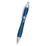 Rio Gel Pen With Contoured Rubber Grip - 881 METBLU Silkscreen Rio Gel Pen With Contoured Rubber Grip - 881 METBLU Silkscreen