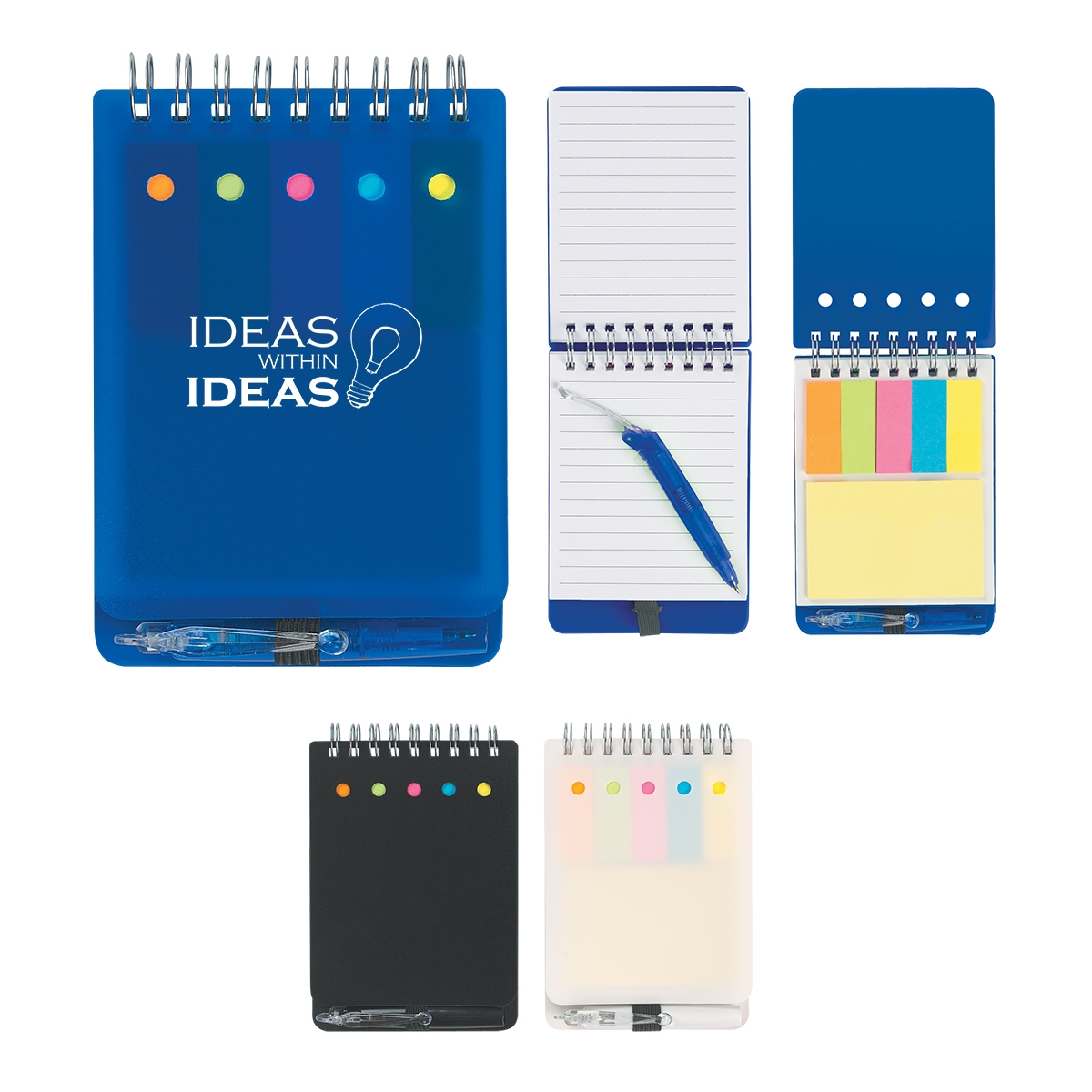 Spiral Jotter With Sticky Notes, Flags & Pen 1