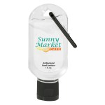 1 Oz. Hand Sanitizer With Carabiner - 9029 TRNBLK Padprint 1 Oz. Hand Sanitizer With Carabiner - 9029 TRNBLK Padprint