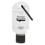 1 Oz. Hand Sanitizer With Carabiner - 9029 TRNBLK White Blank 1 Oz. Hand Sanitizer With Carabiner - 9029 TRNBLK White Blank
